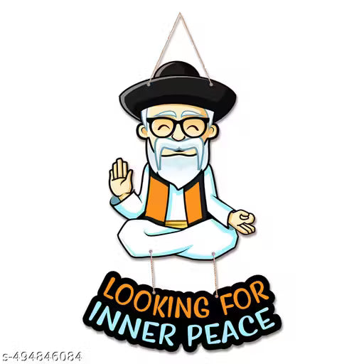 Attractive Looking For Inner Peace Wooden Wall Hanging Decoration for Home