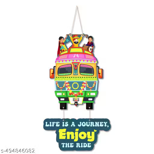 Attractive Life Is A Journey Enjoy The Ride Quotes MDF Wooden Wall Hanging Decoration for Home